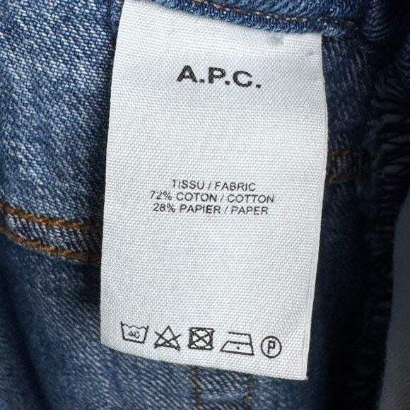 APC Petit Standard Mens Jeans 29 Slim Straight Button Fly Blue Denim - Picture 12 of 13